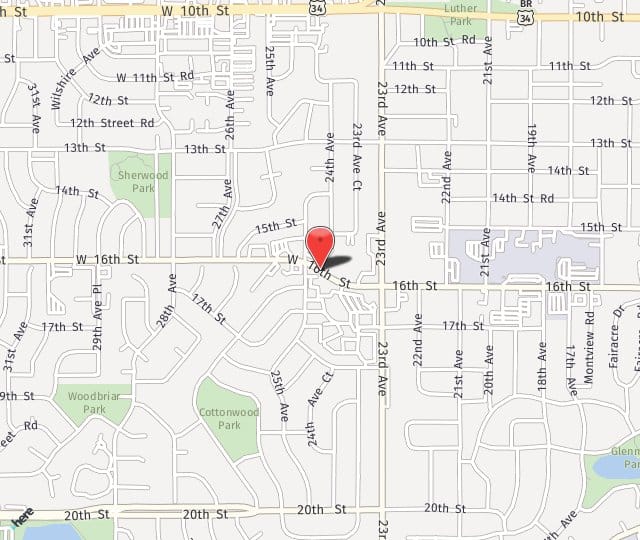 Location Map: 2420 W 16th Street Greeley, CO 80634