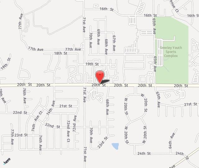 Location Map: 6801 W 20th Street Greeley, CO 80634