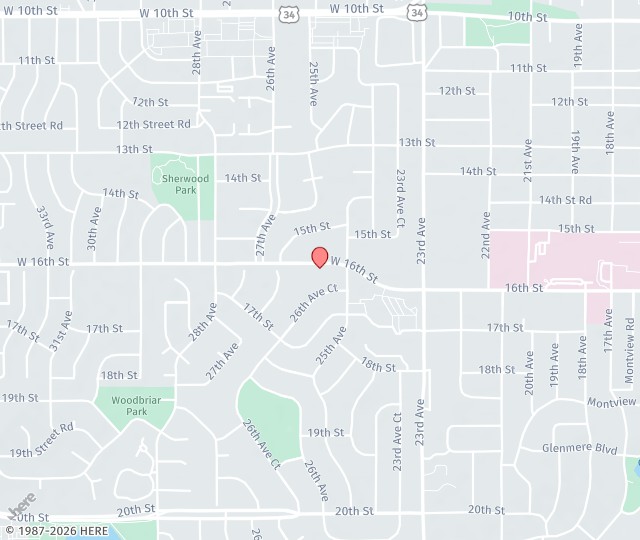 Location Map: 2520 W 16th Street Greeley, CO 80634