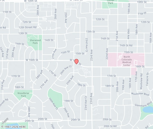 Location Map: 2420 W 16th Street Greeley, CO 80634