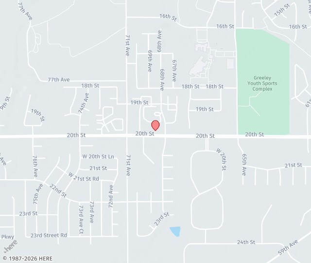 Location Map: 6801 W 20th Street Greeley, CO 80634
