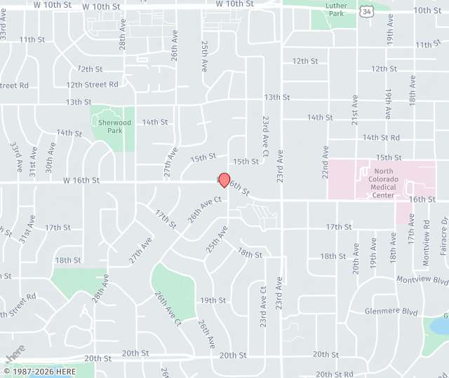 Location Map: 2520 West 16th Street Greeley, CO 80634