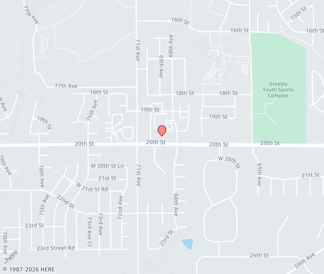 Location Map: 6801 W 20th Street, Ste 101 Greeley, CO 80634
